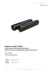 Akku Vision e-bike vision 10049 Manual/Safety Notes