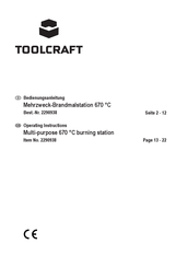 Toolcraft 2290938 Operating Instructions Manual