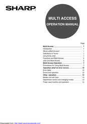 Sharp AR-215 Operation Manual