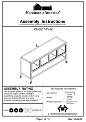 Furniture of America CM5907-TV-60 Assembly Instructions Manual