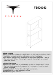 Topsky TS500053 Assembly Instructions Manual