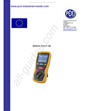PCE Instruments PCE-IT 100 Manual