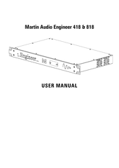 Martin Audio Installed System Digital Management Processor Engineer 818 User Manual