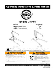 Omega Lift Equipment 44010 Operating Instructions & Parts Manual