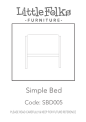Little Folks Furniture SBD005 Manual