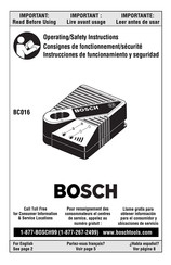 Bosch BC016 Operating/Safety Instructions Manual