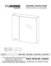 TUHOME Furniture GLB 6752 Assembly Instructions Manual