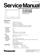 Panasonic TH-50PV500B Service Manual