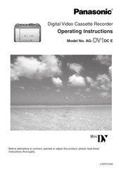 Panasonic AG-DV1DC E Operating Instructions Manual