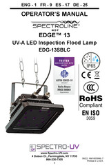 Spectroline EDG-13SBLC Operator's Manual