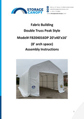 Storage Canopy FB204016DP Assembly Instructions Manual