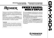 Pioneer GM-X404 Owner's Manual