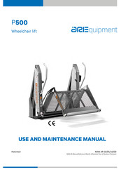 AREQUIPMENT P500 Use And Maintenance Manual