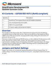 Microsemi SmartFusion A2F500-DEV-KIT-2 Quick Start Manual