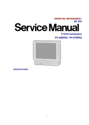 Panasonic PV 20DF63 Service Manual
