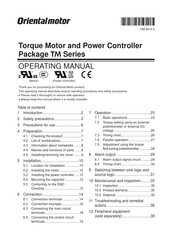 Oriental Motor TM Series Manual