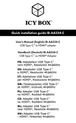 RaidSonic Technology ICY BOX IB-AA534-C Quick Installation Manual