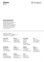 burgbad Crono M1141 Fitting Instructions Manual
