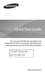 Samsung SM-T801 Quick Start Manual