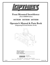 LOFTNESS 601TR300 Operator's Manual