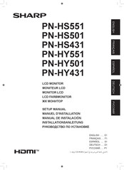 Sharp PN-HS501 Setup Manual