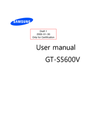 Samsung GT-S5600V User Manual