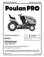 Poulan Pro PP22KA42 Operator's Manual