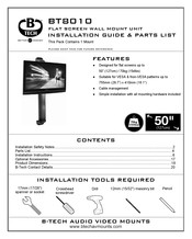 B-Tech BT8010 Installation Manual & Parts List