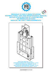 PFB LKT120 Instruction, Use And Maintenance Manual