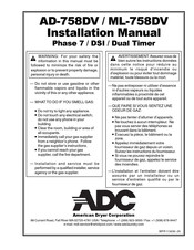 ADC ML-758DV Installation Manual