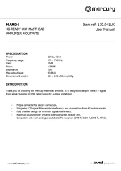Avsl Mercury MAM04 User Manual