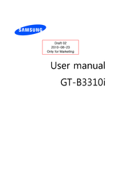 Samsung GT-B3310i User Manual
