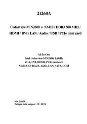 Lex Computech 2I260A Quick Start Manual