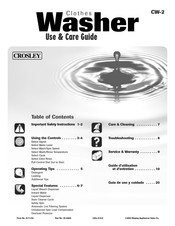 Crosley CW-2 Use & Care Manual