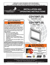 Continental Fireplaces CDV70PT-2S Installation And Operating Instructions Manual