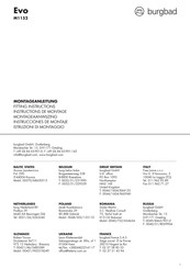 burgbad Evo M1152 Fitting Instructions Manual