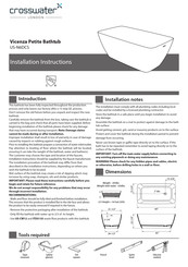 Crosswater Vicenza US-N6DCS Installation Instructions