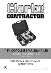 Clarke Contractor CONSN18LIB Operation & Maintenance Instructions Manual