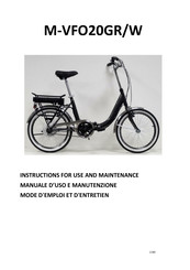 Vivobike M-VFO20GRW Instructions For Use And Maintenance Manual