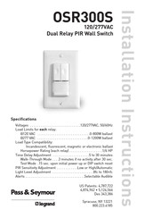 LEGRAND Pass & Seymour OSR300SLA Installation Instructions Manual