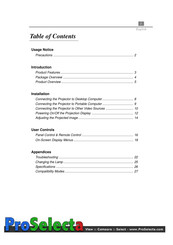 Optoma EP703 Manual