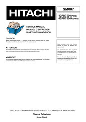 Hitachi 42PD7500A Service Manual