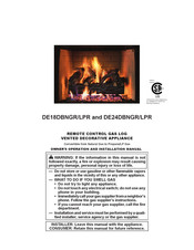 EmberGlow DE24DBNGR/LPR Owner's Operation And Installation Manual