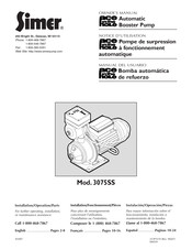 Simer 3075SS Owner's Manual