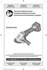 Bosch GWX18V-50PCN Operating/Safety Instructions Manual