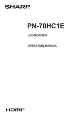 Sharp PN-70HC1E Operation Manual