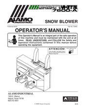 Alamo GREATWHITE 7600A Operator's Manual