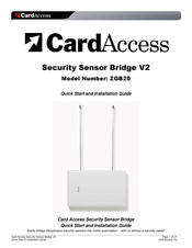 CardAccess ZGB20 Quick Start And Installation Manual
