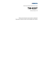 Herutu TW-820T Instruction Manual