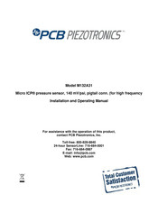 PCB Piezotronics M132A31 Installation And Operating Manual